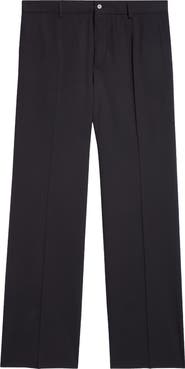 Dolce&Gabbana Pintuck Stretch Virgin Wool Straight Leg Pants