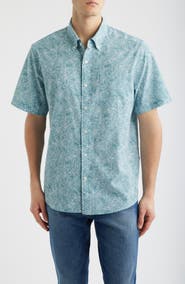 Reyn Spooner Mala Melia Short Sleeve Button-Down Sport Shirt