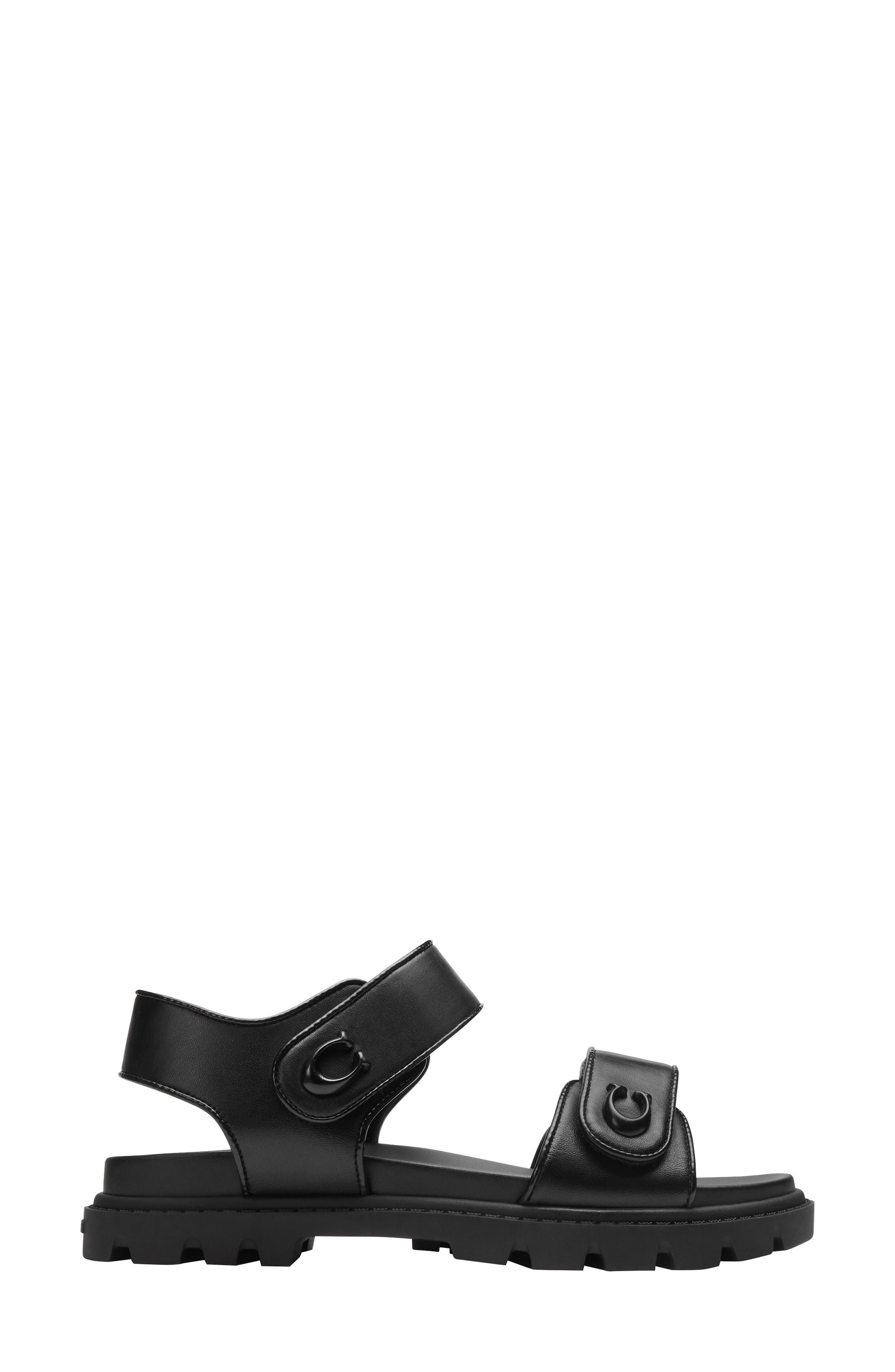 COACH Brynn Quarter Strap Sandal, Alternate, color, Black