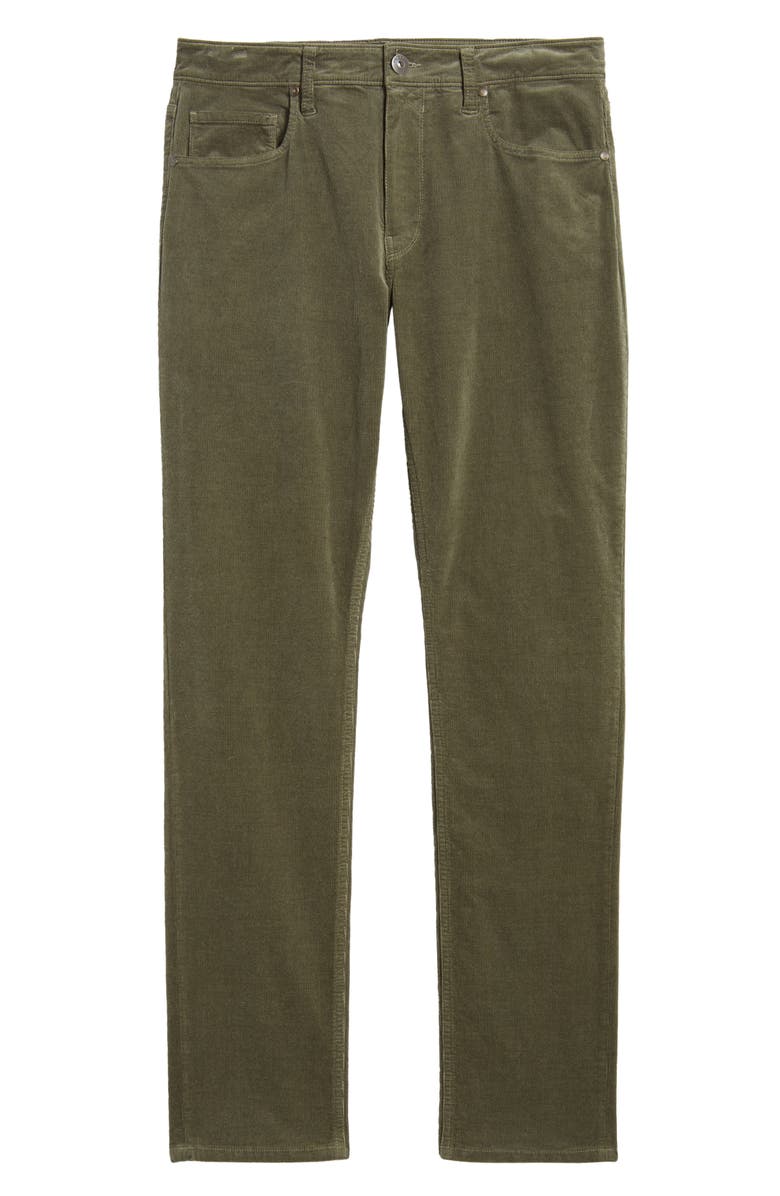 PAIGE Federal Corduroy Slim Straight Leg Pants, Alternate, color, Forest Shadow