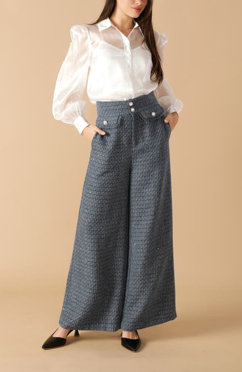 Flying Tomato Organza Embellished Button-up Shirt In White