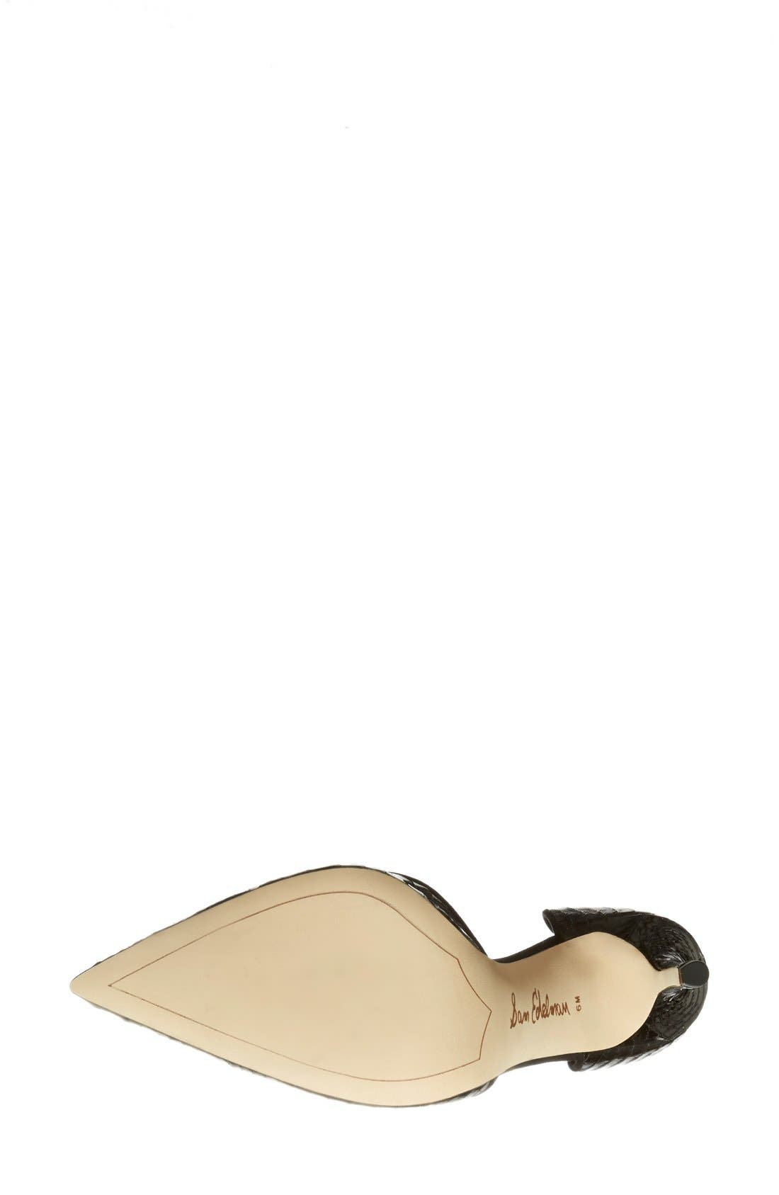 'Delilah' d'Orsay Pump, Alternate, color, BLACK