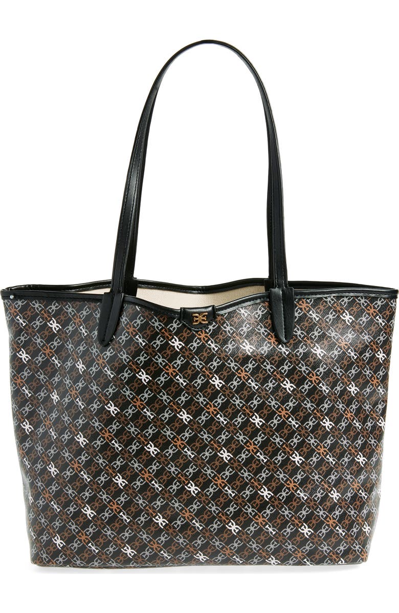 Sam Edelman Medium Harper Monogram Shopper Tote, Main, color, Black