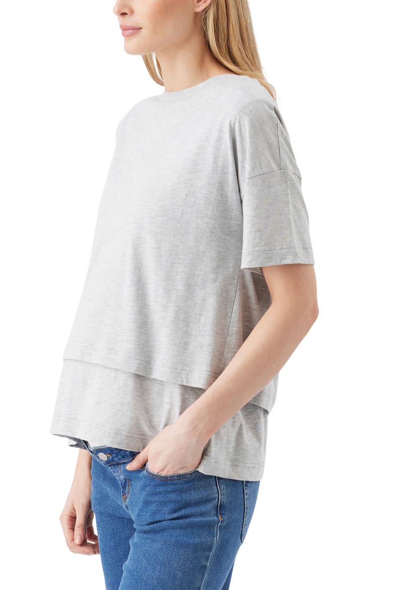 Claud Nursing Tee, Alternate, color, Grey Marle