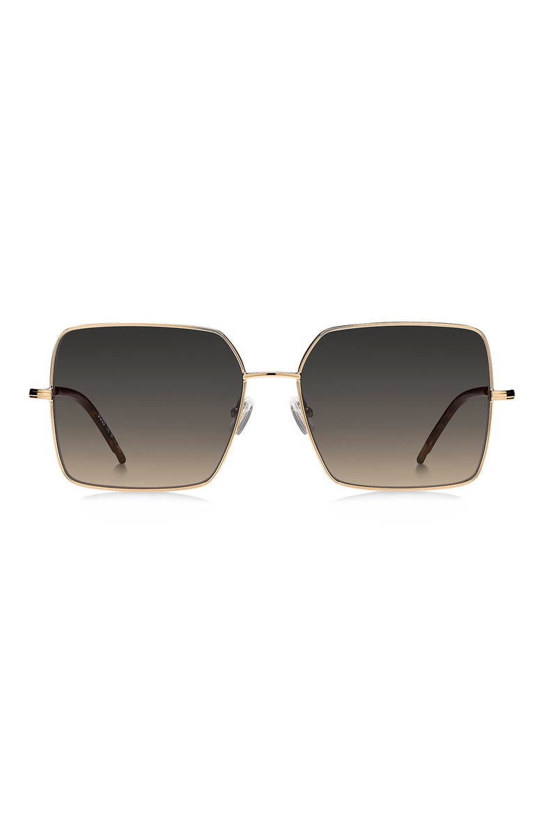 57mm Square Sunglasses, Main, color, GOLD COPPER