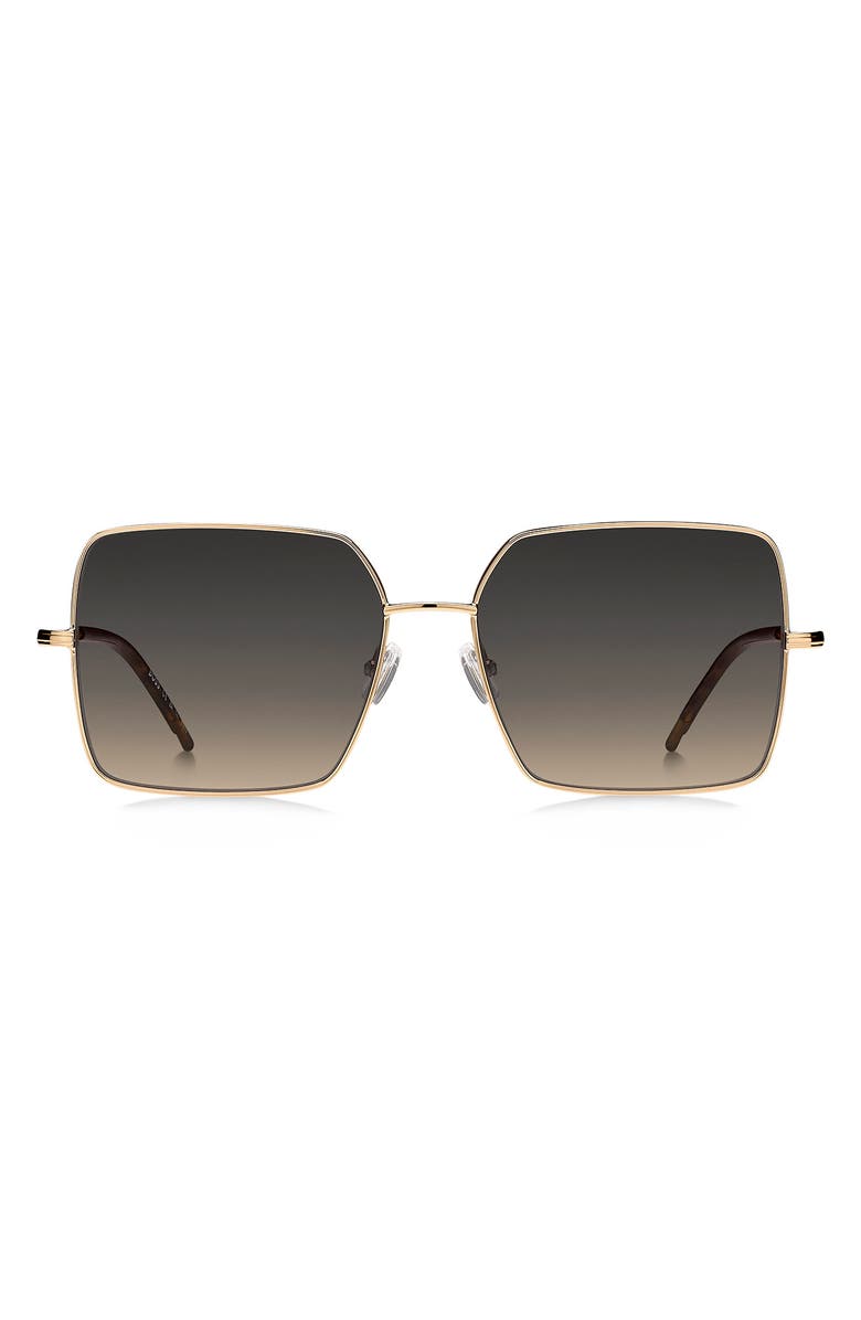 BOSS 57mm Square Sunglasses, Main, color, Gold Copper