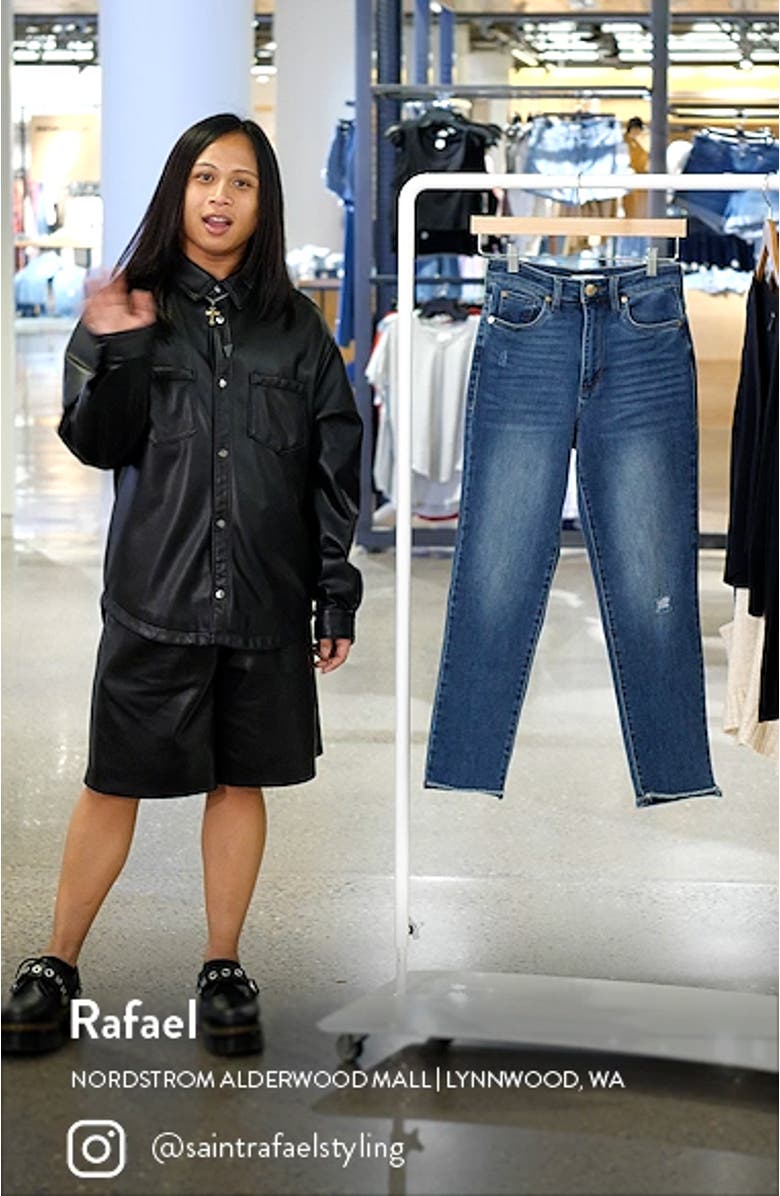 Women's Paisley Straight Leg High Waist Jeans, sales video thumbnail