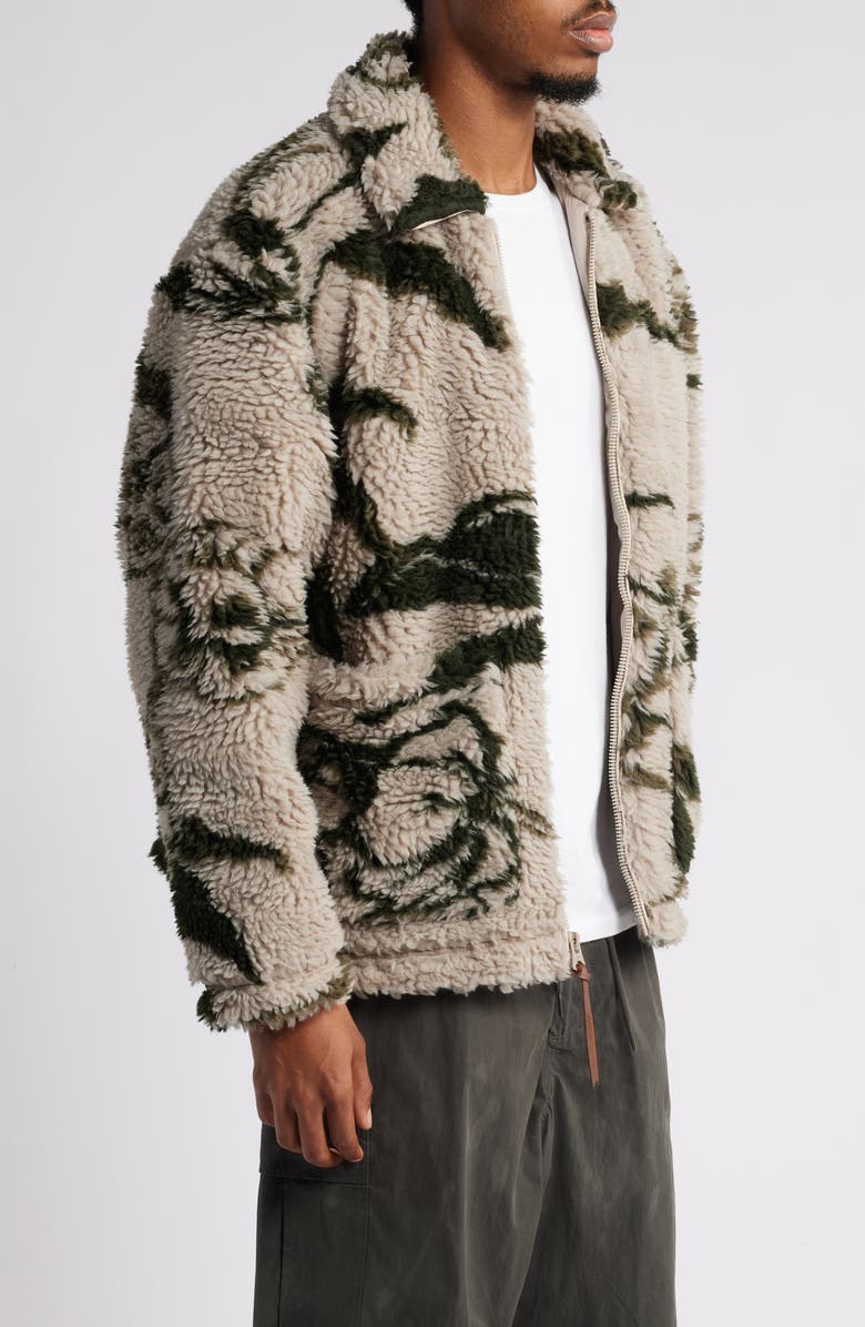 Obey Mushroom Fleeze Zip Jacket, Alternate, color, 