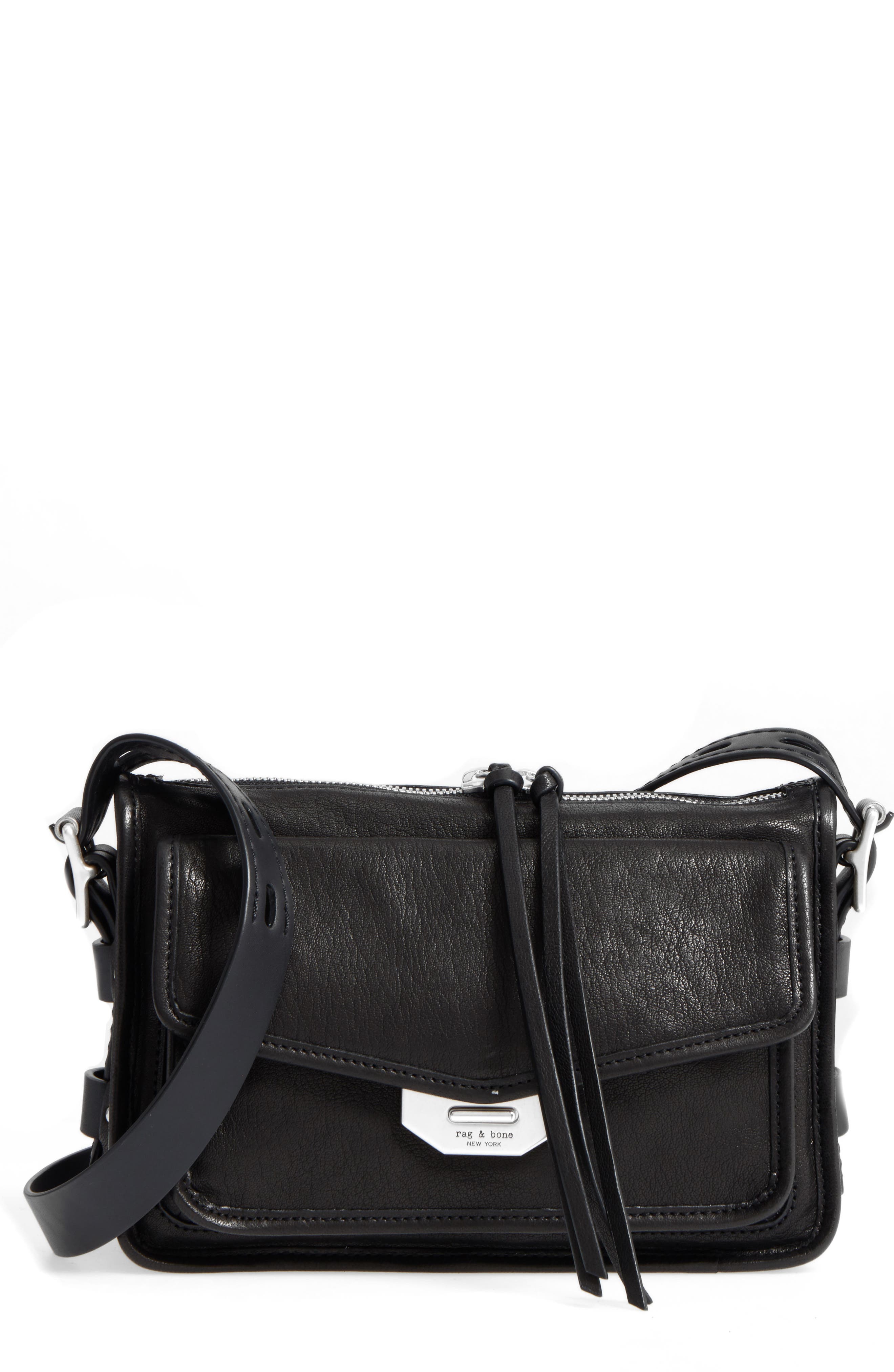 rag & bone Small Field Leather Messenger Bag, Main, color, 