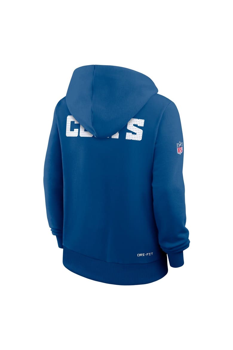 Women's Nike Royal Indianapolis Colts Sideline Standard Issue Initial Home Dri-FIT Hoodie, Alternate, color, Royal