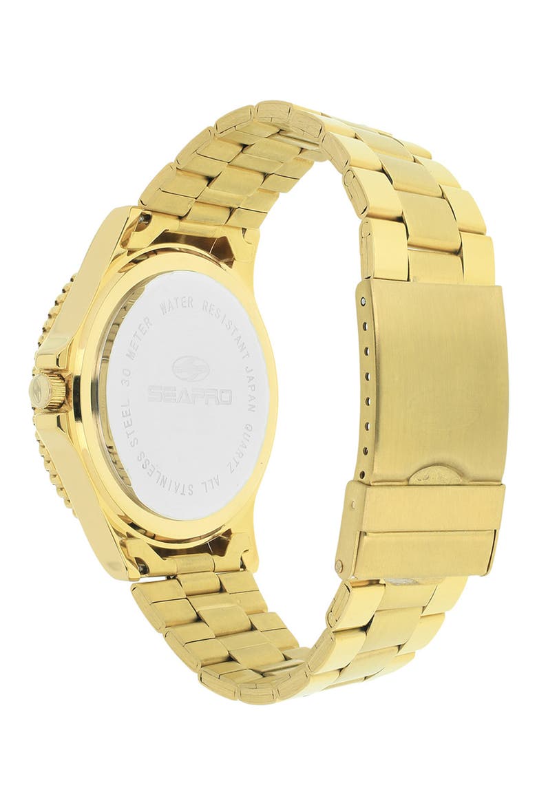 Scuba Stainless Steel Bracelet Watch, Alternate, color, GOLD