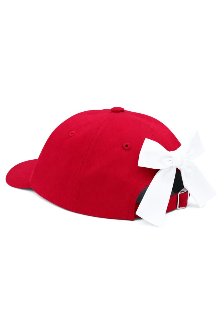Football Bow Baseball Hat, Alternate, color, Red