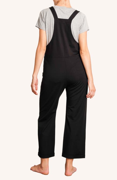 Nom Maternity Imogen Knit Maternity Overalls In Black