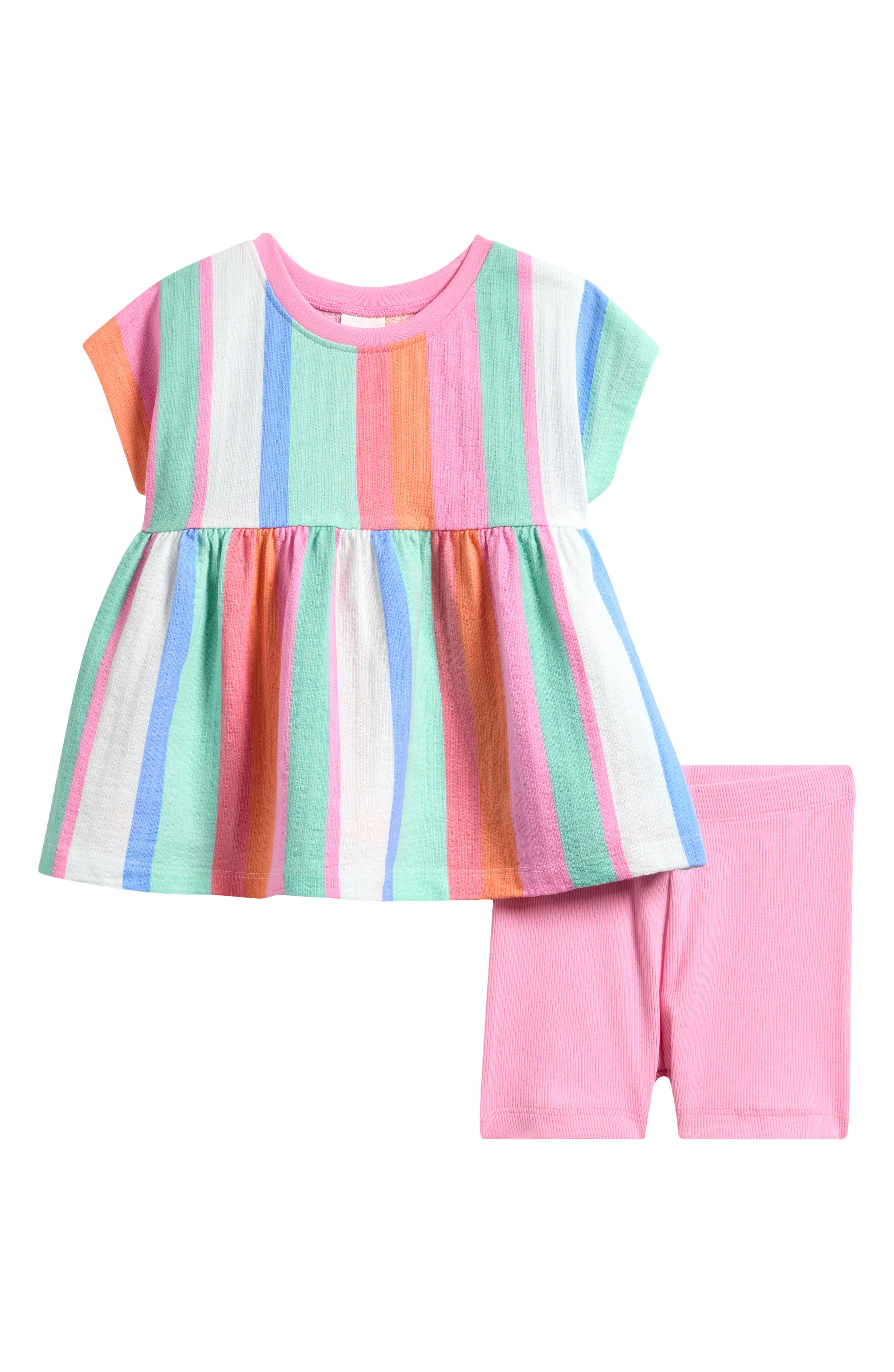 NEXT Kids' Stripe Tunic & Shorts Set