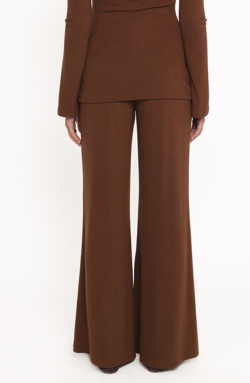 Petal And Pup Petal & Pup Selly Knit Top & Wide Leg Pants Set In Brown