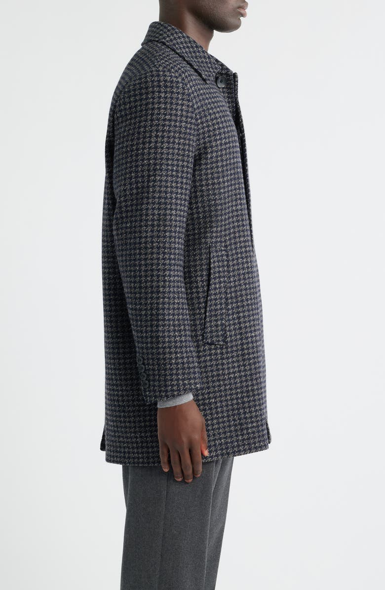 Nordstrom Tweed Mac Coat, Alternate, color, Brown- Navy Tweed Tooth