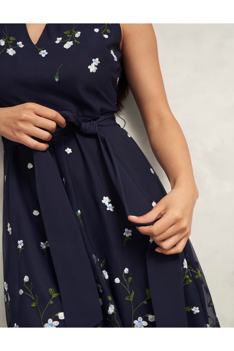 Aria Embroidered Dress, Alternate, color, Midnight Blue