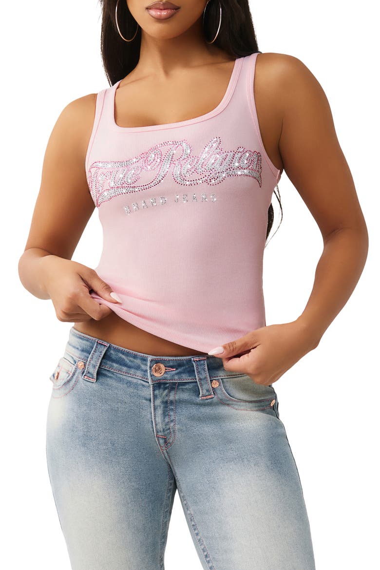 Crystal Logo Tank, Main, color, FAIRYTALE