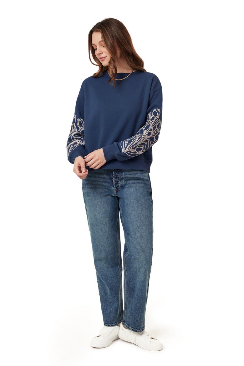 Embroidered Sweatshirt, Alternate, color, BIG DIPPER PINK EMBROIDERY