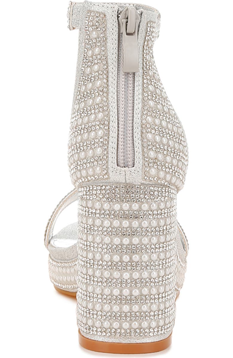LONDON RAG Mejuri Faux Pearl Embellished Platform Sandal, Alternate, color,