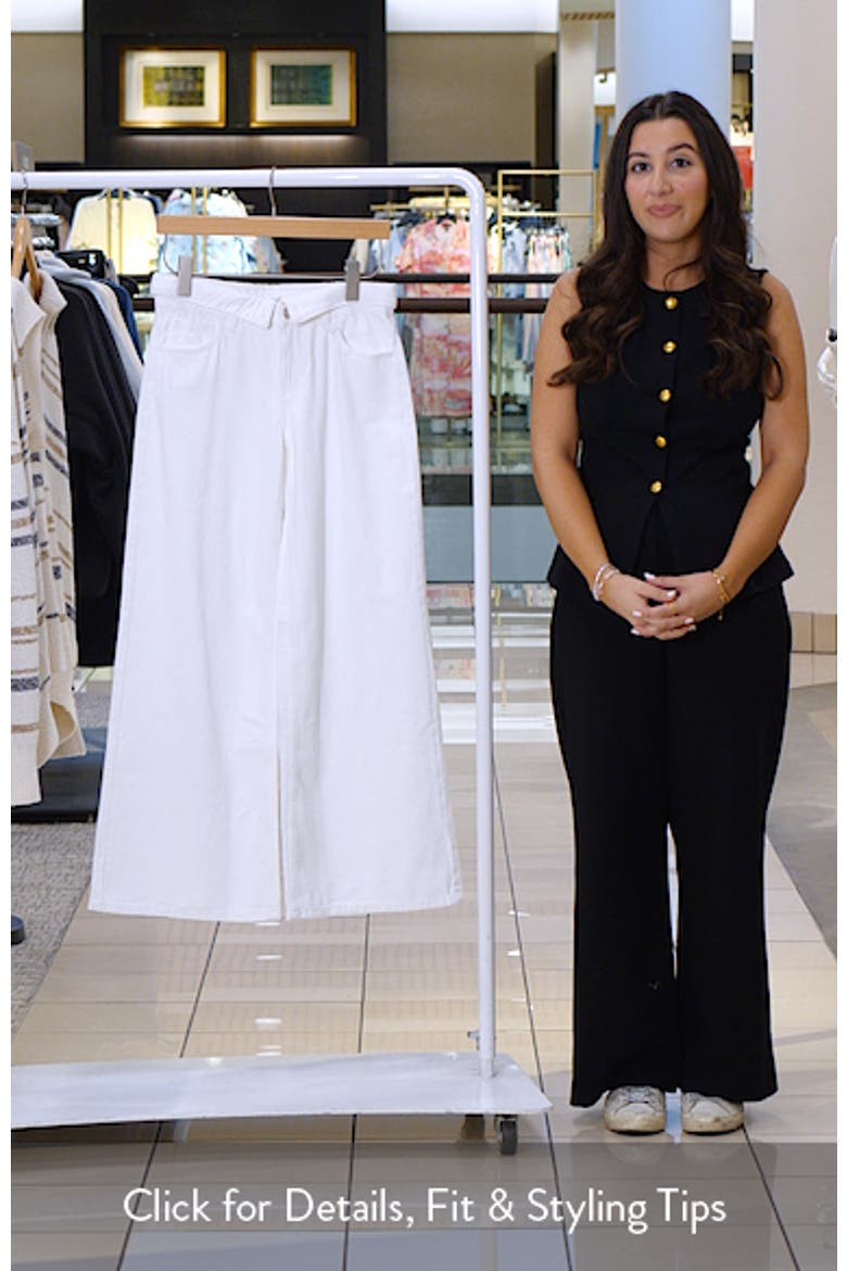 Foldover Low Rise Wide Leg Jeans video