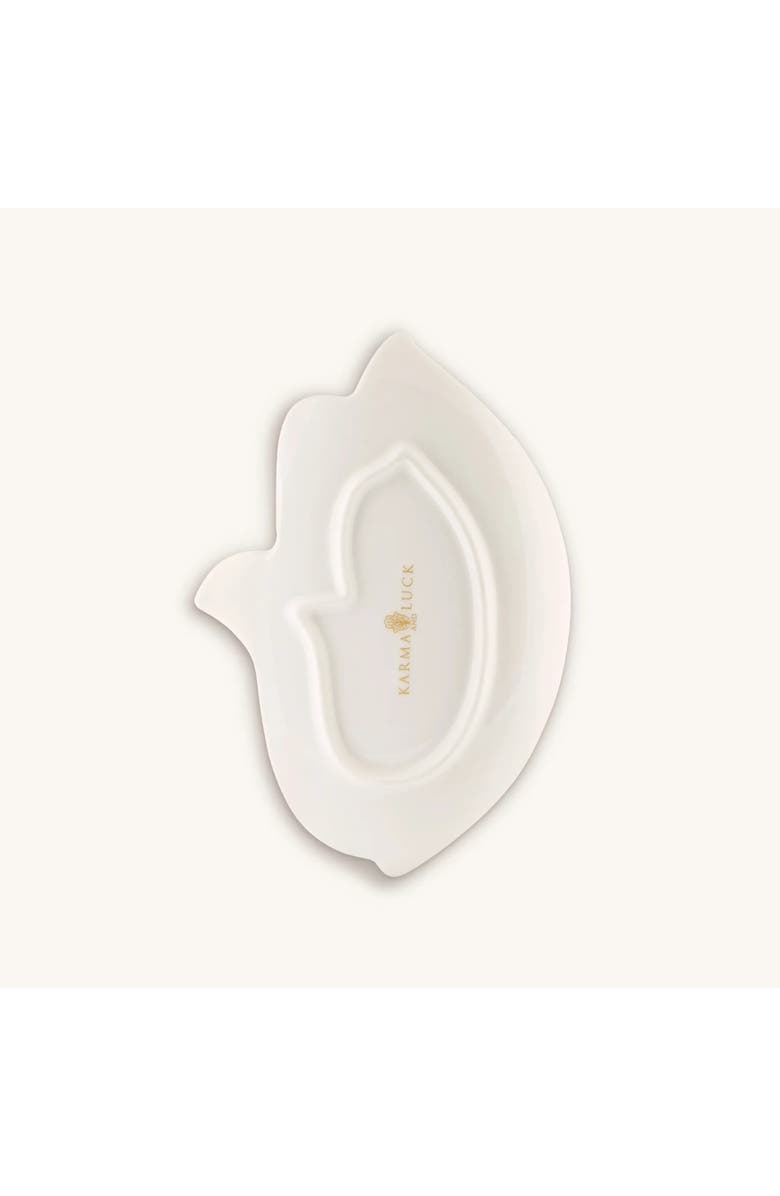 Karma and Luck Reside in Protection - Hamsa Plate, Alternate, color, Blue/White