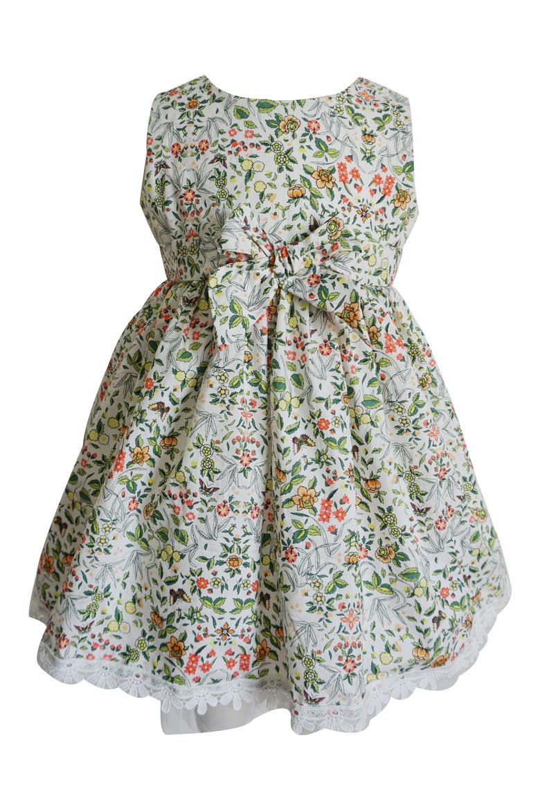 Kids' Floral Party Dress, Main, color, CREAM MULTI