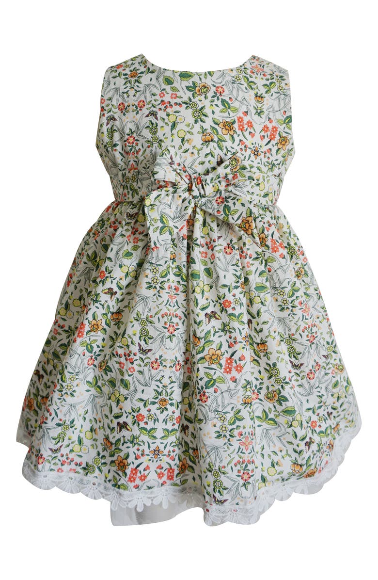 Popatu Kids' Floral Party Dress, Main, color, Cream Multi