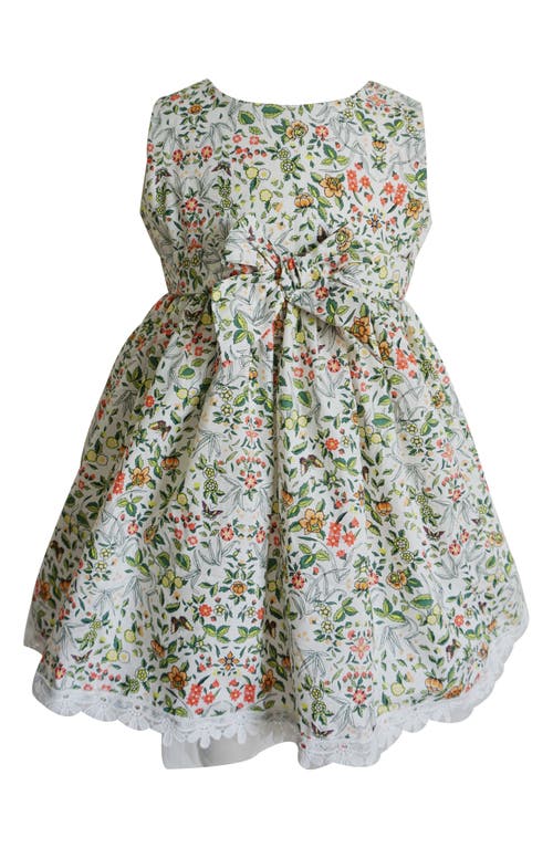 Popatu Kids' Floral Party Dress in Cream Multi 