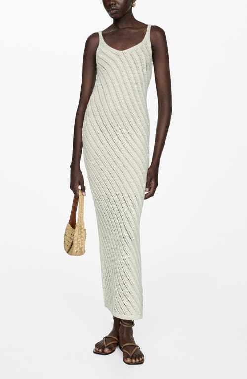 Mango Slip Minidress In Beige