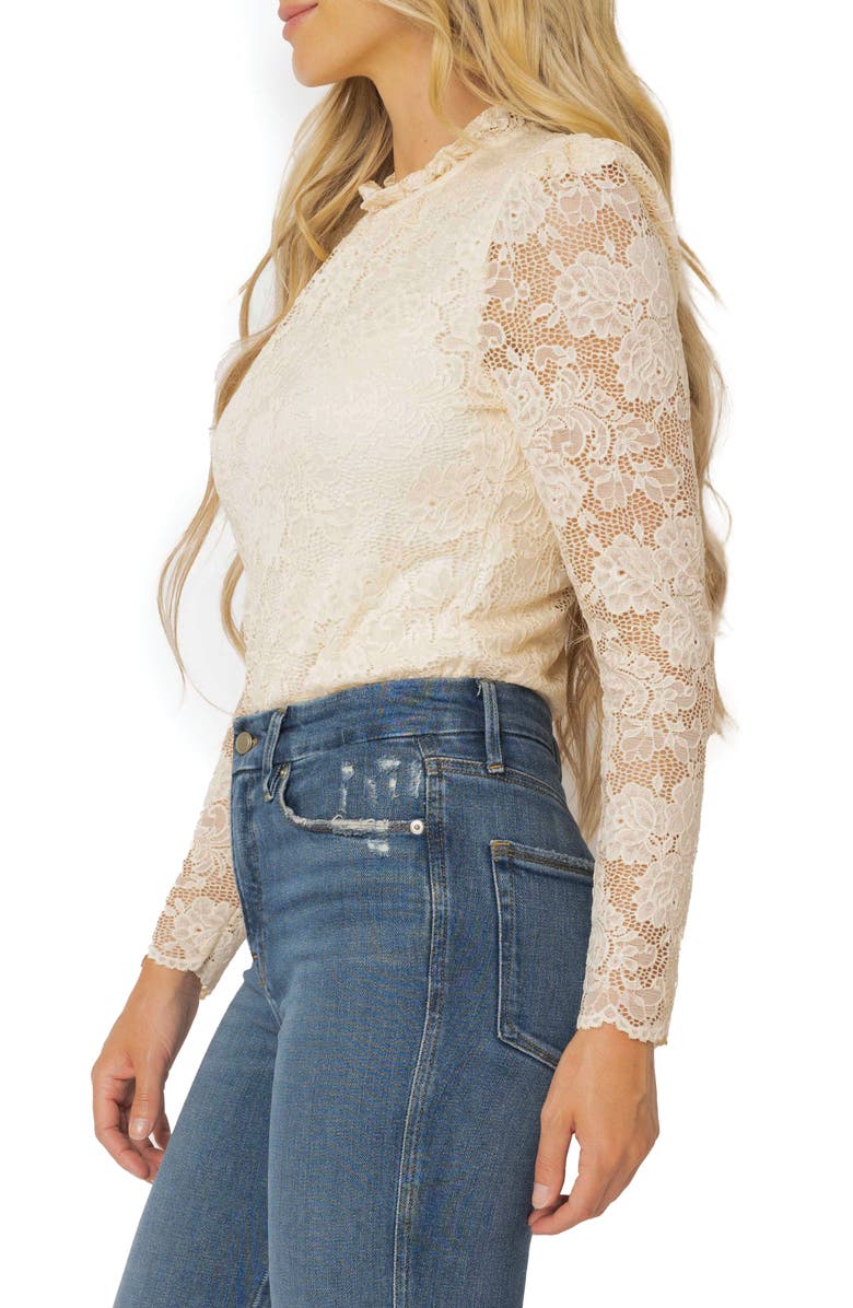 GIBSONLOOK Lace Bodysuit, Alternate, color, Ivory
