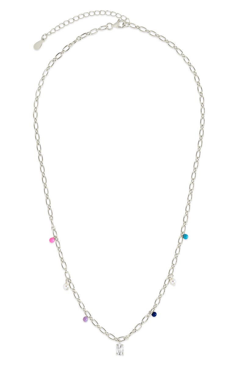 Sterling Forever Ula Charm Necklace, Alternate, color, Silver