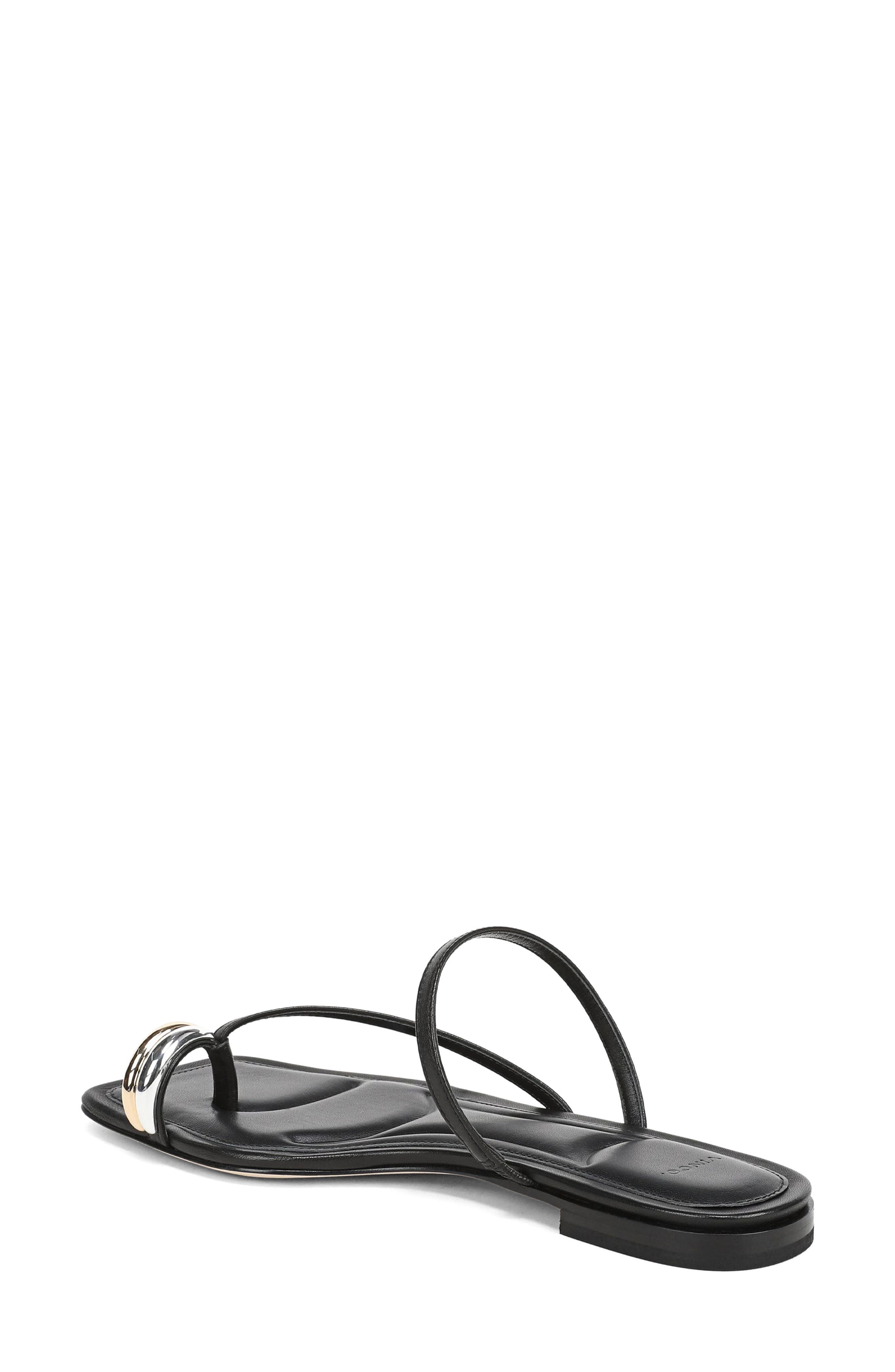 Vince Polli Toe Loop Sandal, Alternate, color, Black