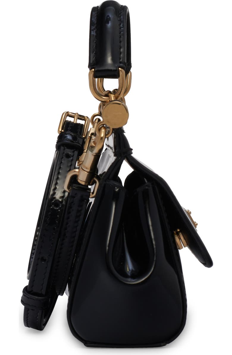Dolce&Gabbana Small Sicily East/West Patent Leather Handbag, Alternate, color,