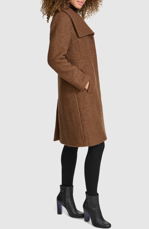 Kenneth Cole Wool-blend Coat In Sepia
