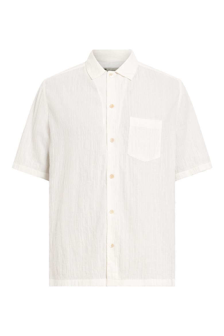 Walton Short Sleeve Stretch Cotton Seersucker Button-Up Shirt, Alternate, color, OFF WHITE