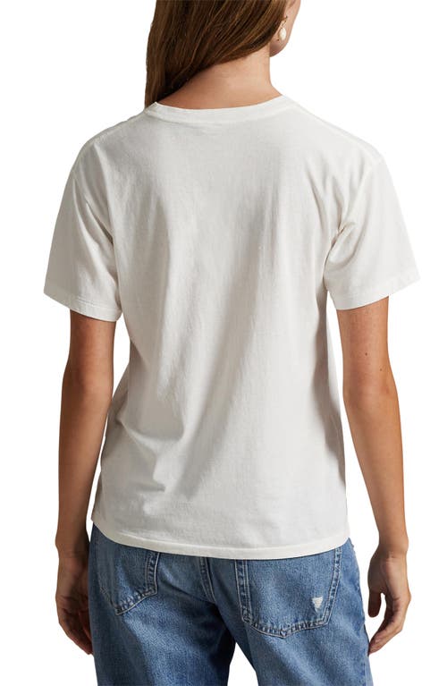 Polo Ralph Lauren Ivory Cotton Jersey T-shirt With Iconic Embroidered Polo Bear In White