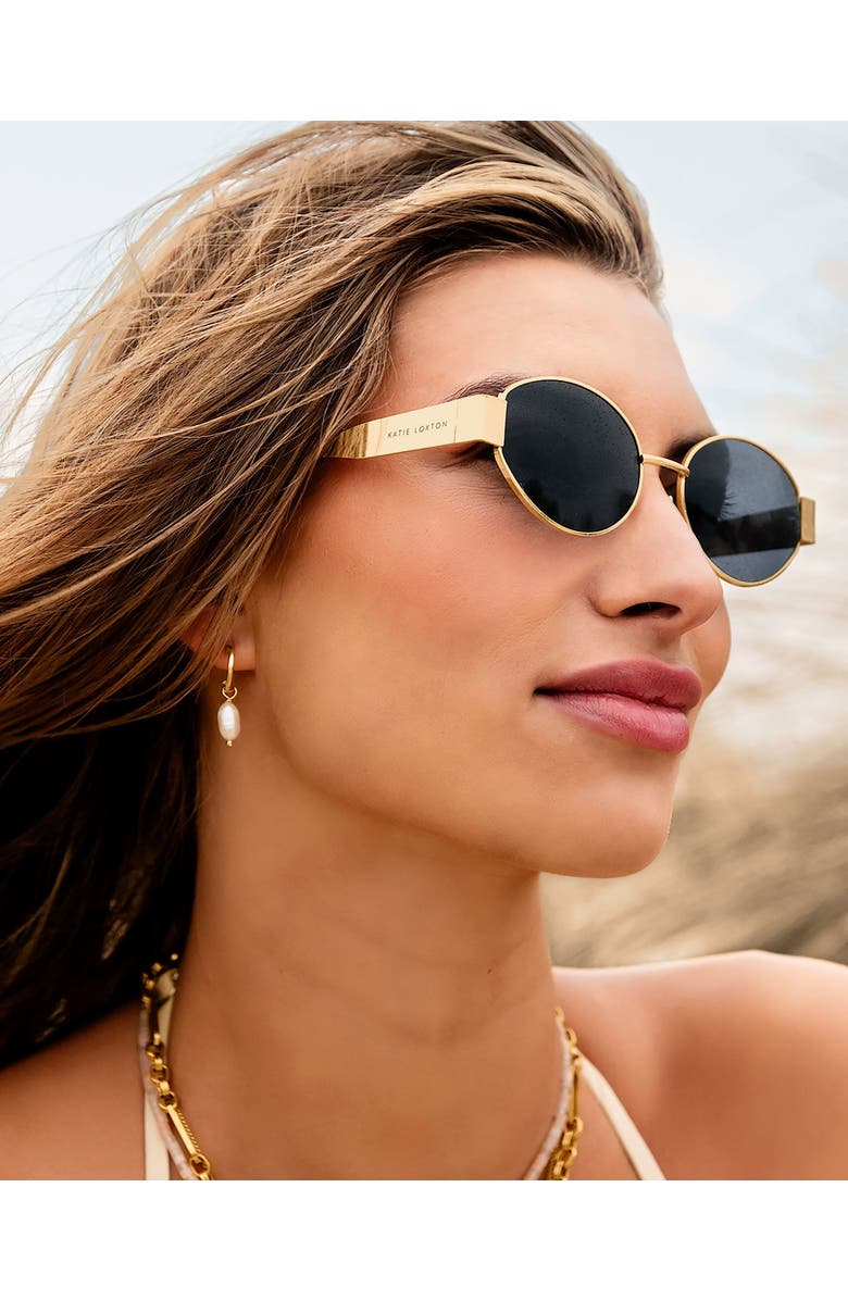 Katie Loxton Siena Sunglasses in Matte Gold, Alternate, color, Matte Gold