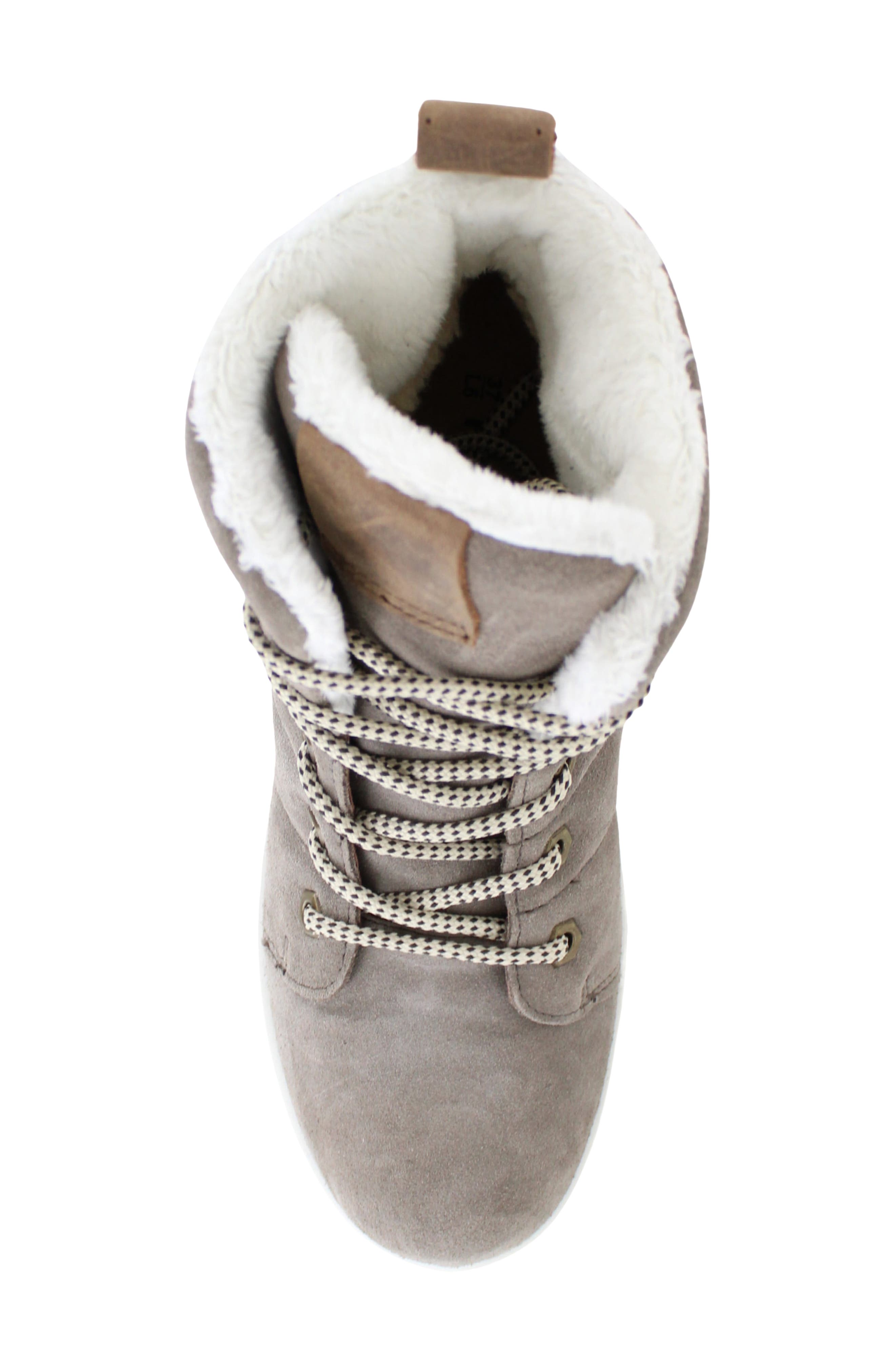 Turner Water Resistant Lace-Up Bootie, Alternate, color, GRAY/ BEIGE W/ WHITE