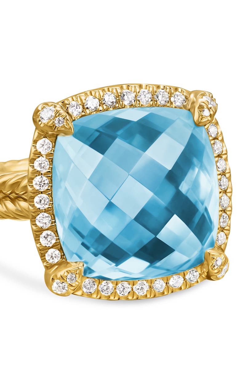 David Yurman Chatelaine<sup>®</sup> Pavé Bezel Ring, Alternate, color, 18K Yellow Gold