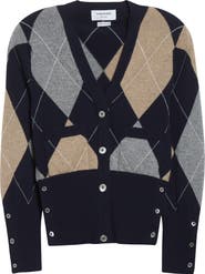 Thom Browne Argyle Cashmere Cardigan