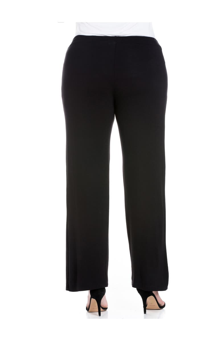 24seven Comfort Apparel Comfortable Stretch Draw String Pants, Alternate, color, Black