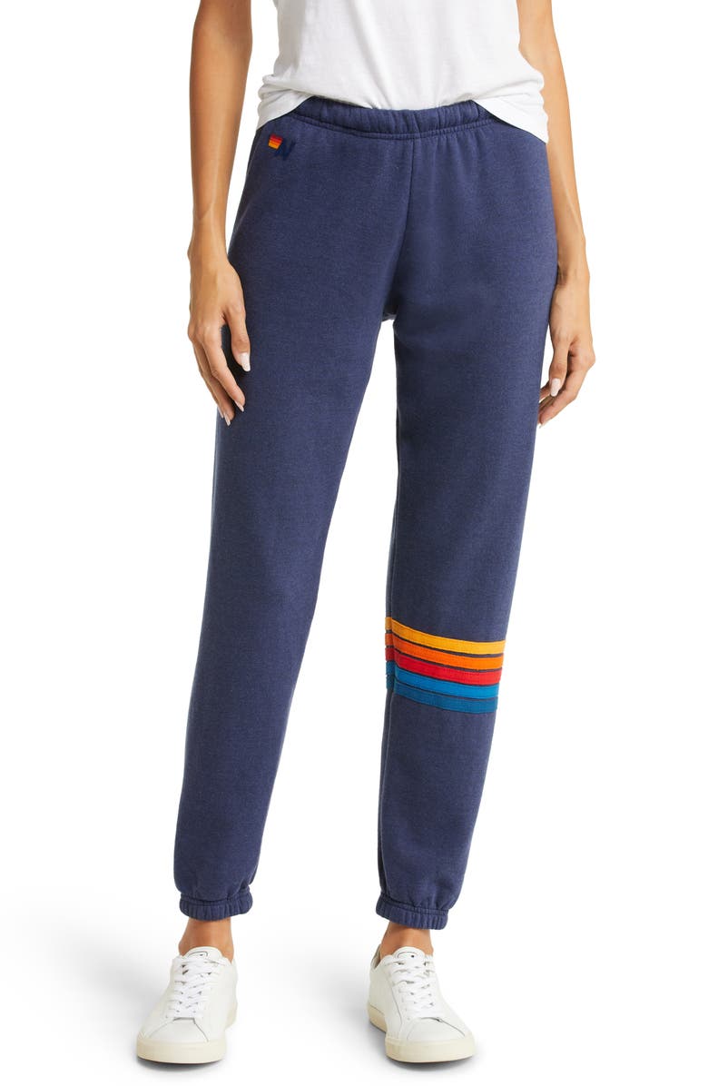 Aviator Nation Women's Rainbow Stitch Sweatpants, Main, color, 
