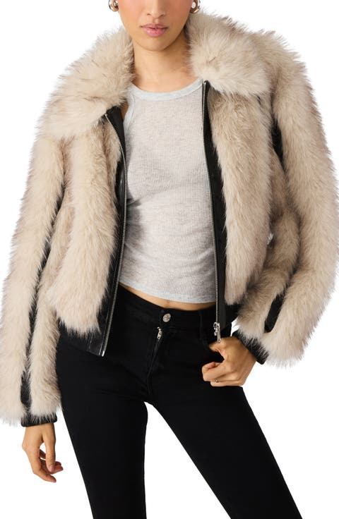 Charmaine Faux Fur & Faux Leather Jacket