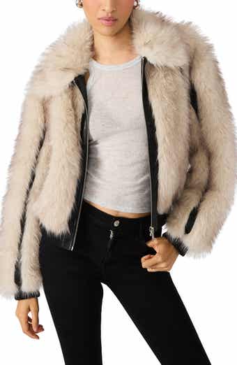 Steve Madden Charmaine Faux Fur & Faux Leather Jacket