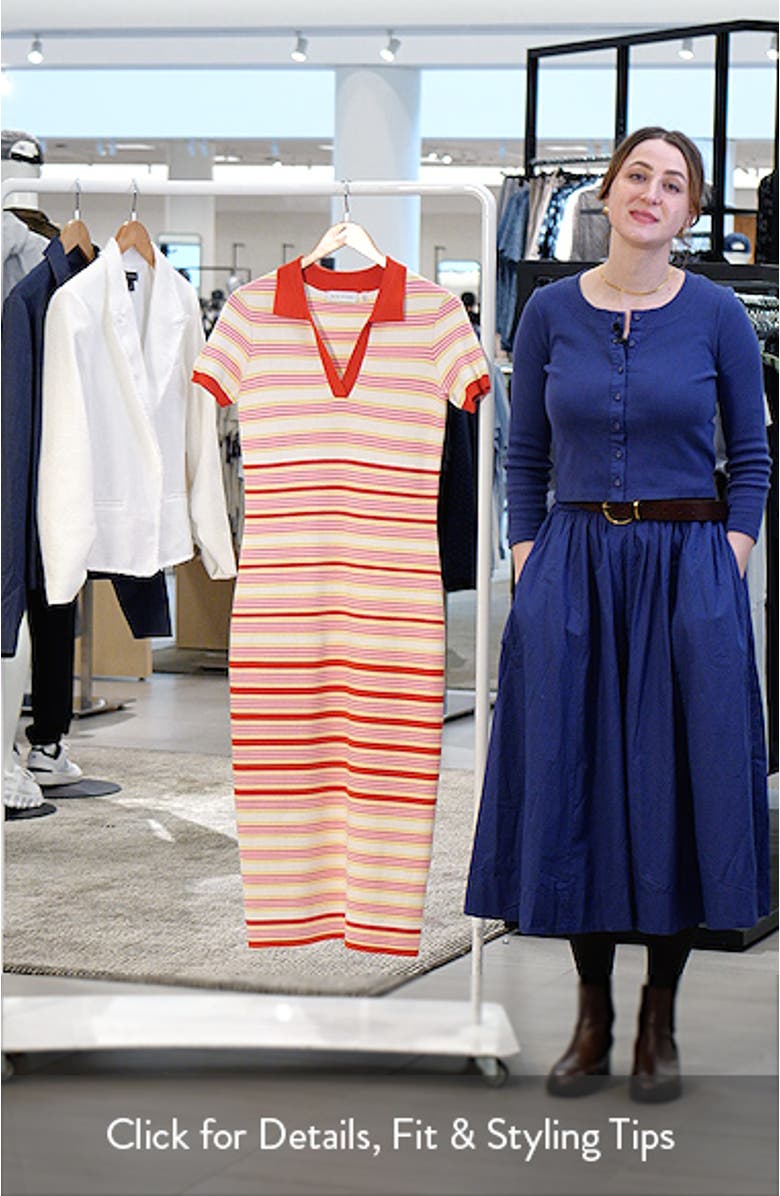 The Liberty Stripe Knit Midi Dress, sales video thumbnail