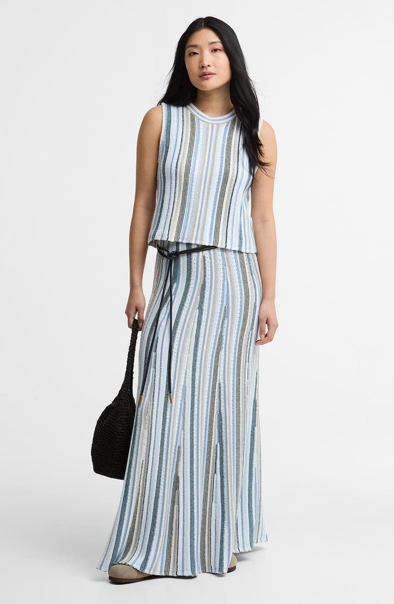 Barbour Josie Pointelle Knit Maxi Skirt, Alternate, color, Blue Multi