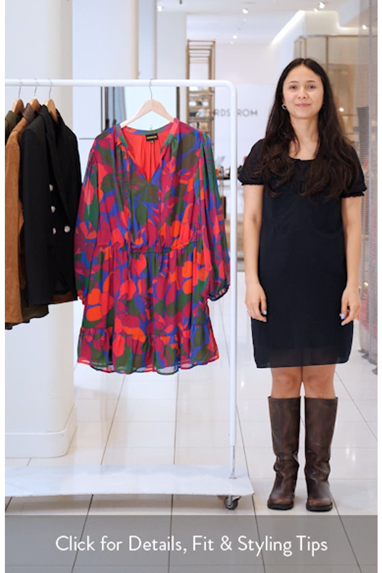 Kaeli Floral Print Long Sleeve Dress video
