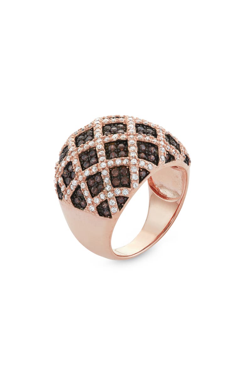 FZN Cubic Zirconia Crisscross Ring, Alternate, color, Pink