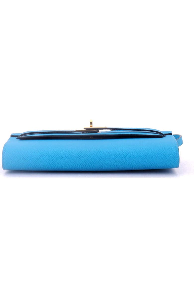 Pre-Owned Hermes Kelly To Go Wallet Verso Epsom, Alternate, color, Verso - Bleu Frida/Rouge H